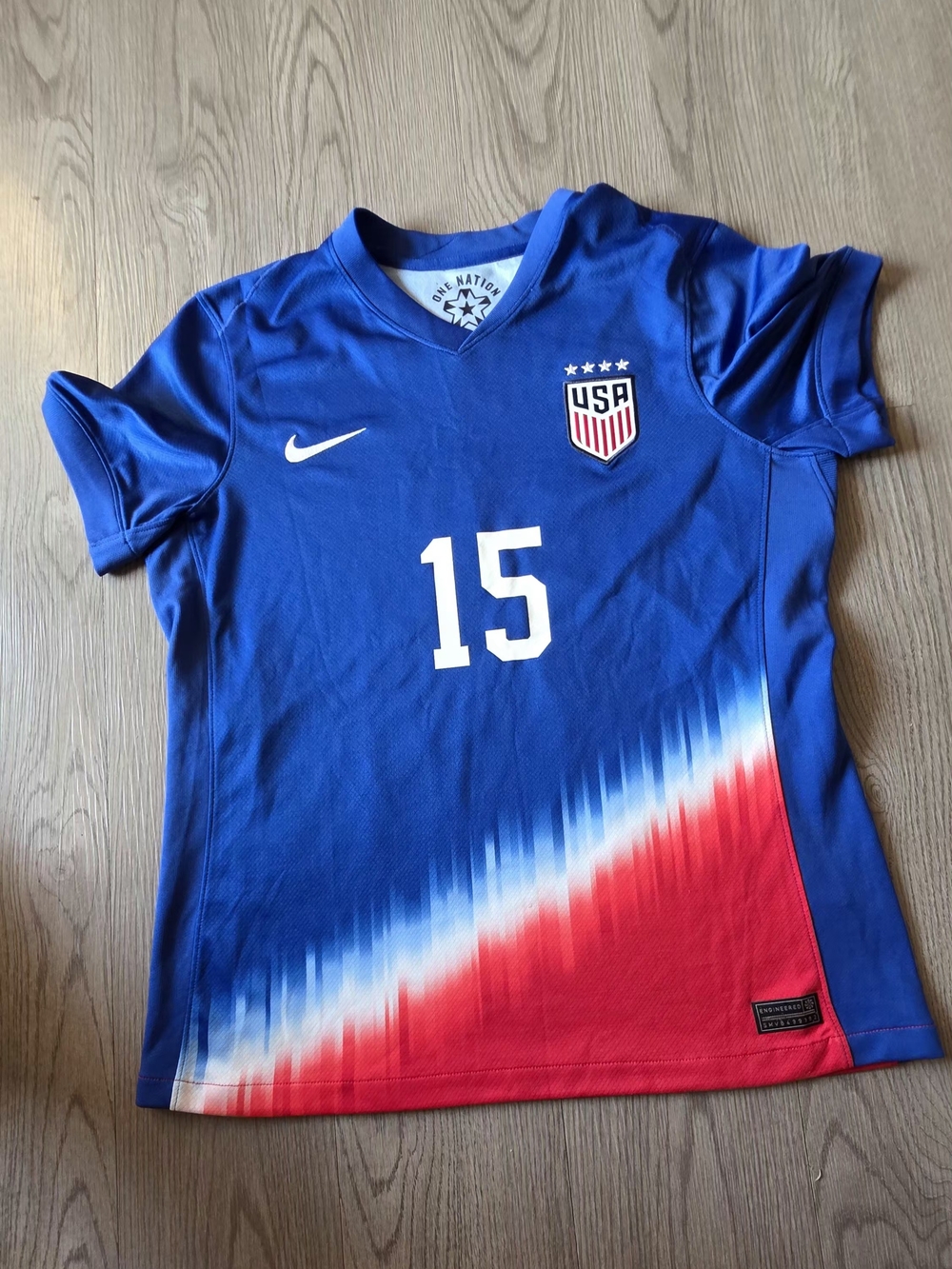 Jersey Nike US Soccer 2024 Blue Red Size M Dri-FIT USA